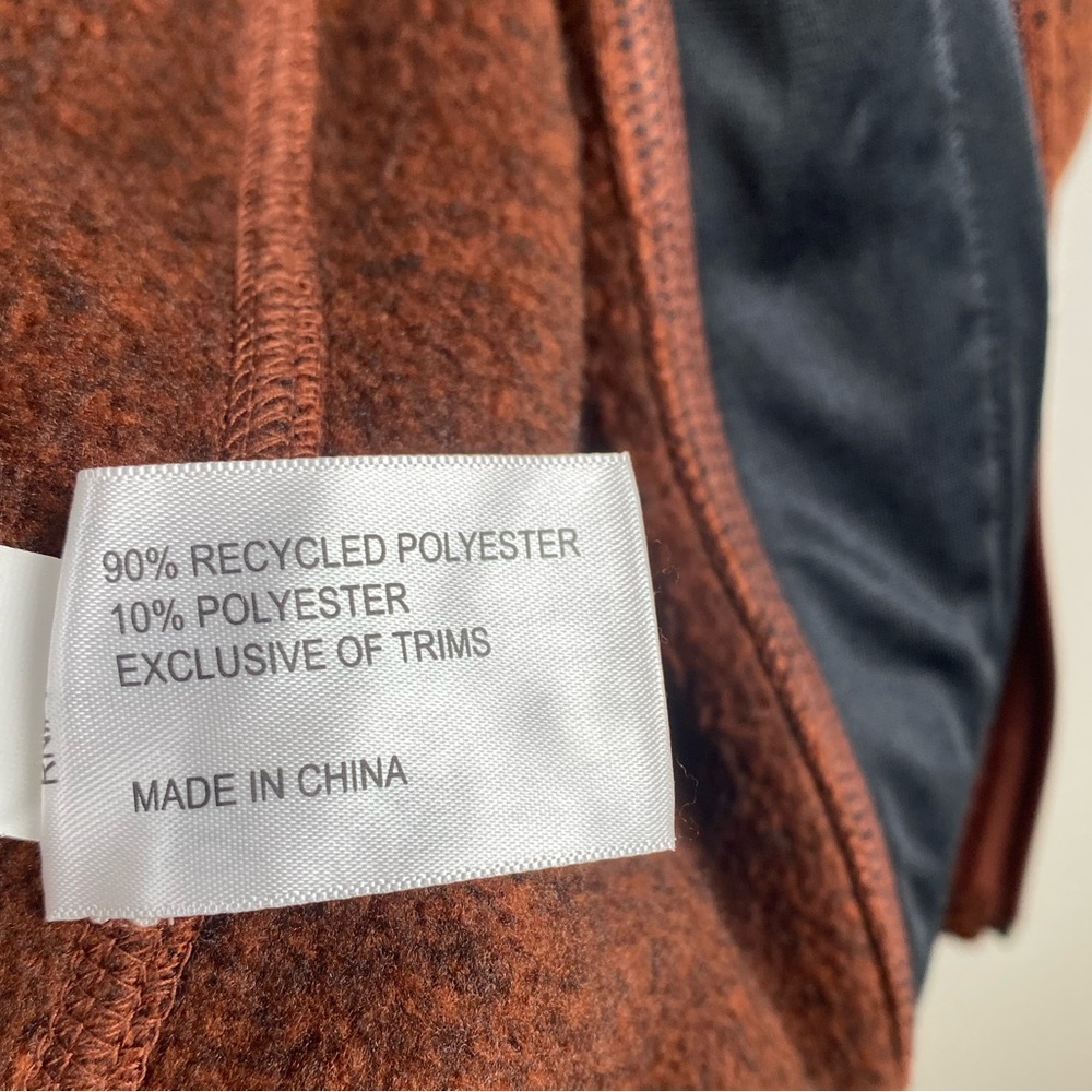 Orvis R65 Men's Rust Brown Fleece Zip Up Vest Large - Picture 6 of 6